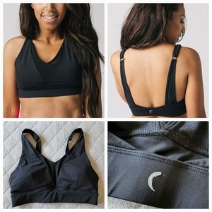 Zyia Black Adjustable Mesh Sport Bra Small‎